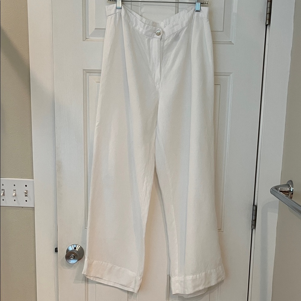 White Wide-Leg Pants